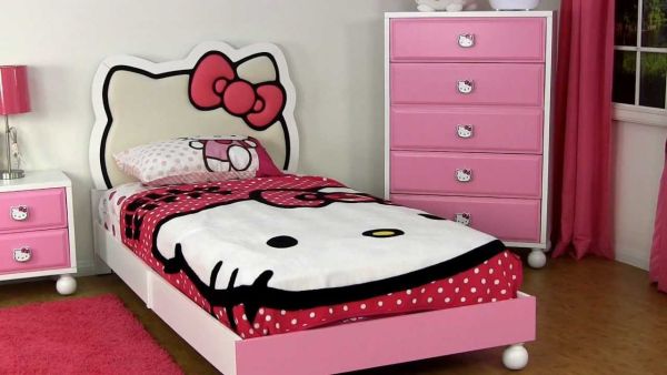 gambar bed cover hello kitty
