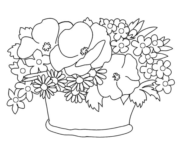 gambar bunga untuk diwarnai
