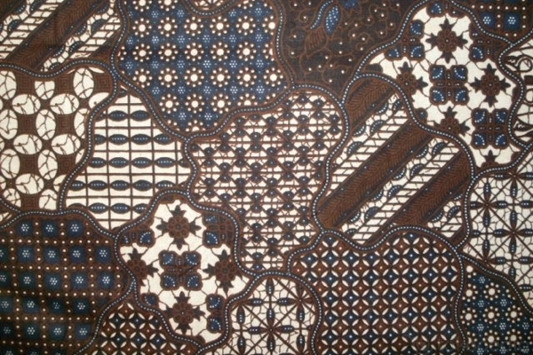 gambar gamis batik kombinasi