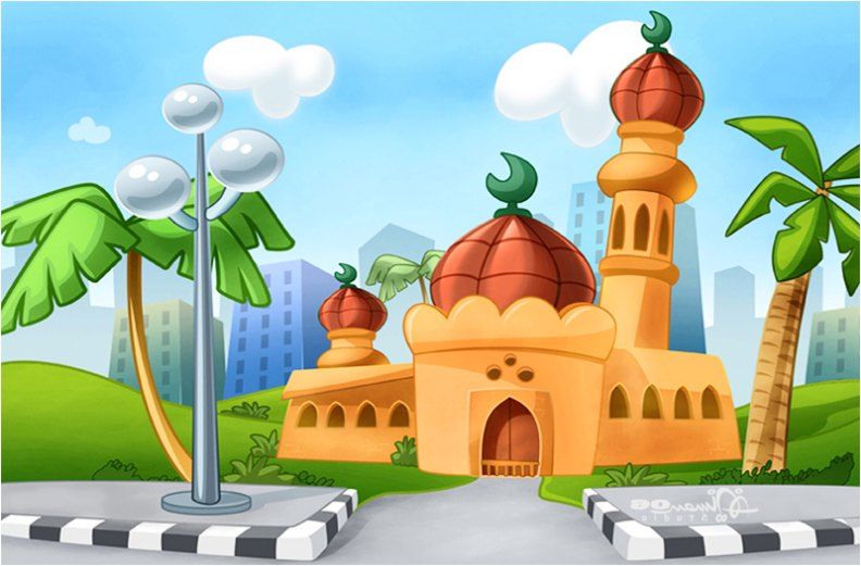 gambar kartun masjid