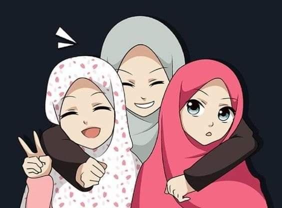 gambar kartun muslimah lucu