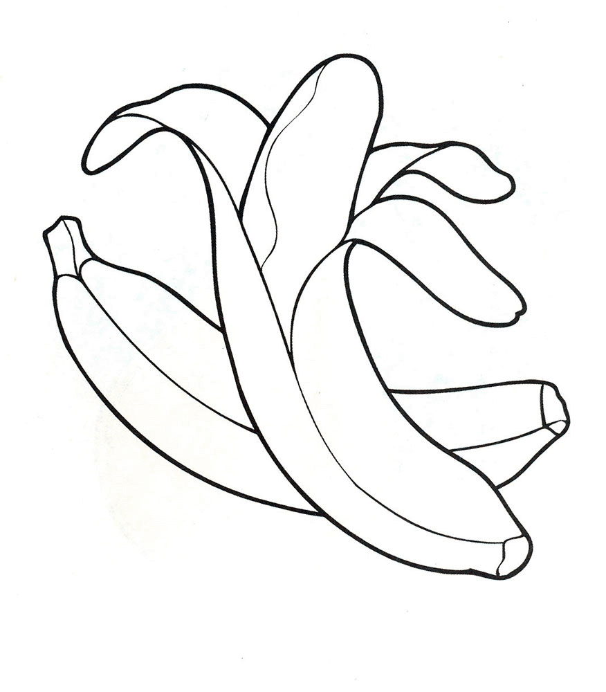 gambar mewarnai buah pisang