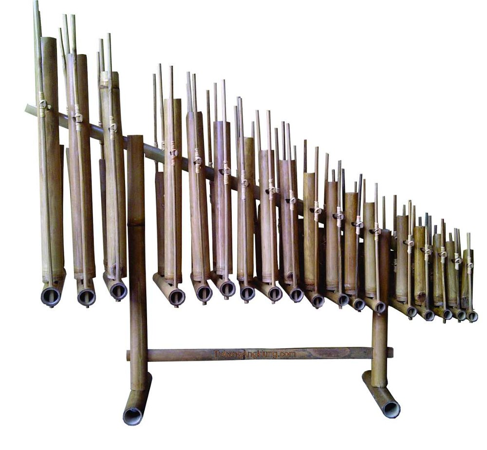 alat musik angklung dari bahan bambu