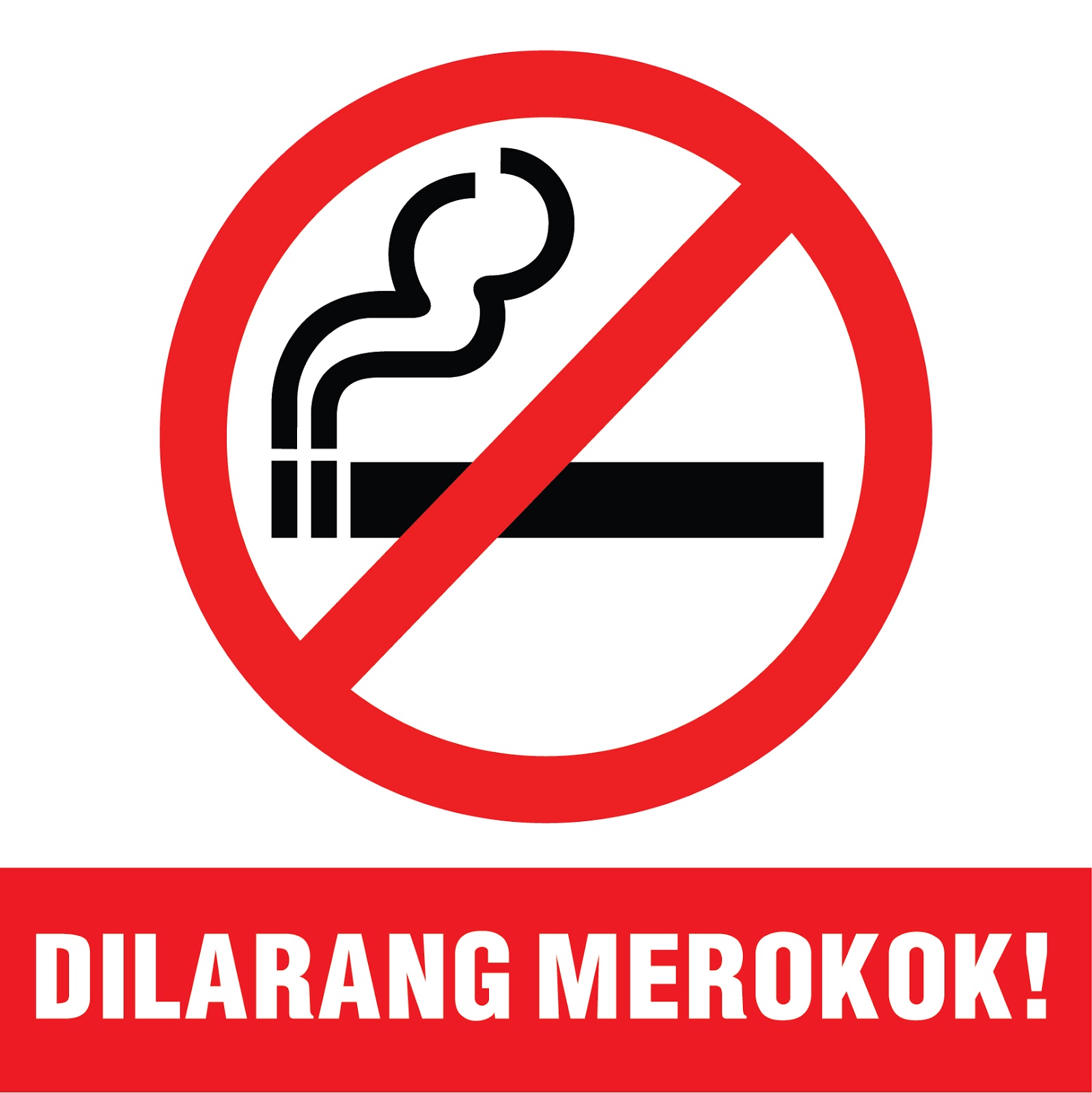 contoh gambar dilarang merokok