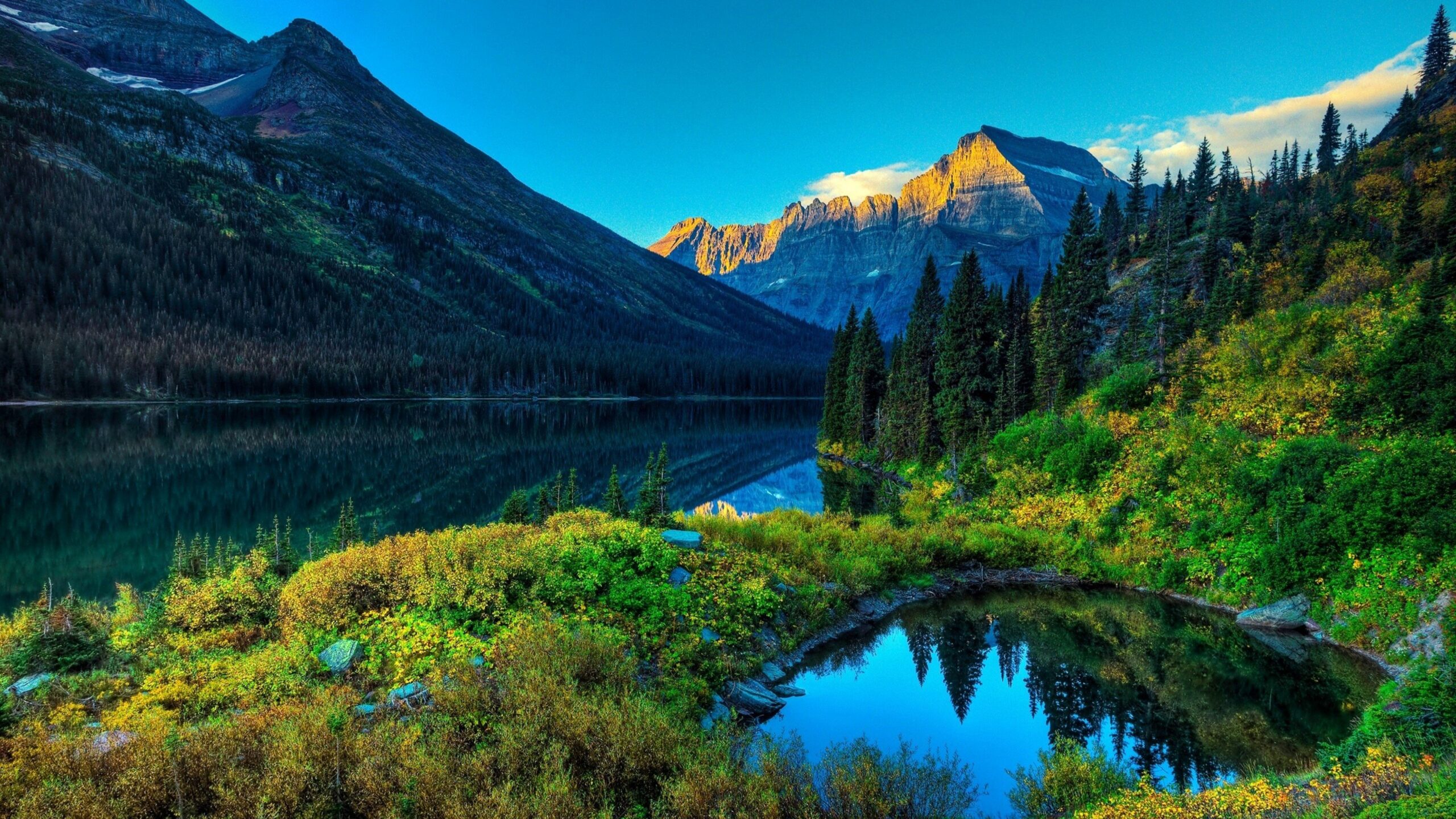 gambar alam danau pegunungan