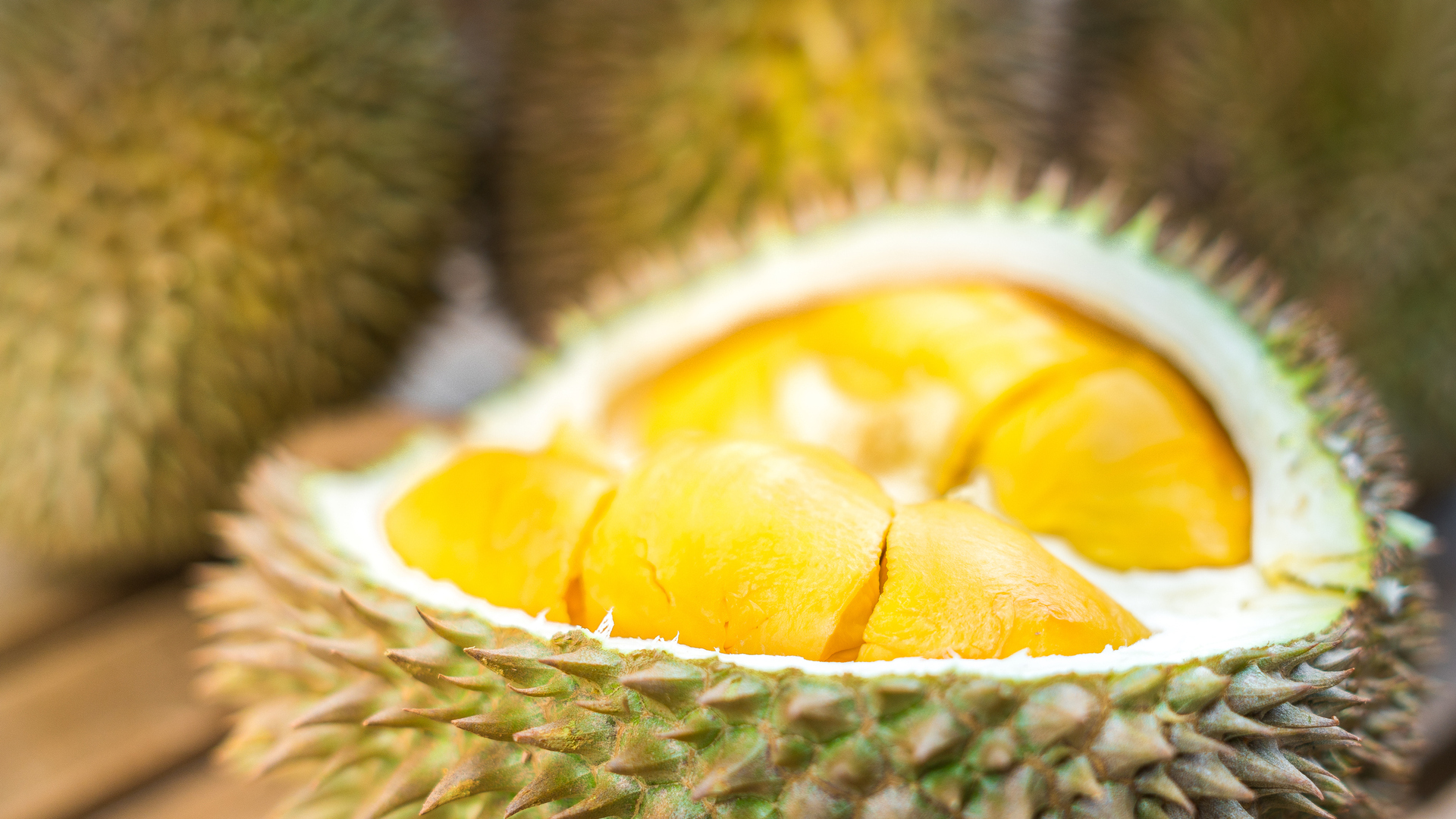 gambar durian siap disantap