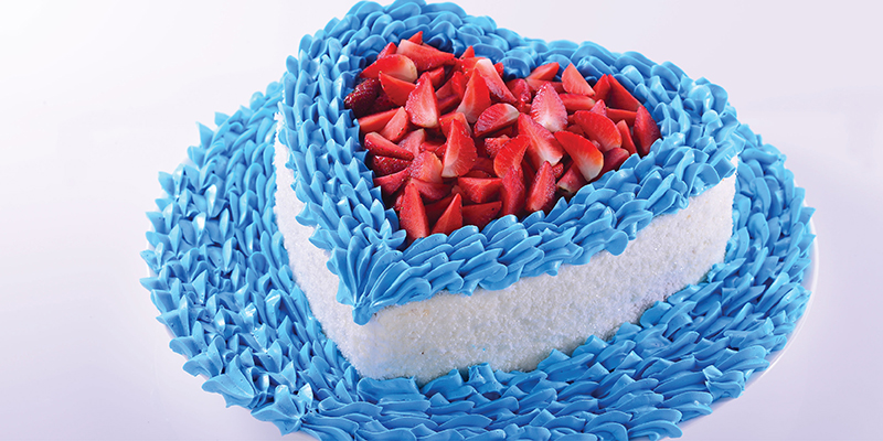 gambar kue ulang tahun warna biru
