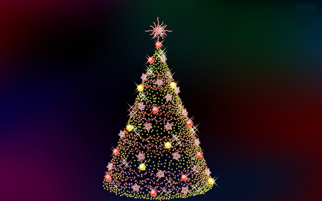 gambar lampu pohon natal