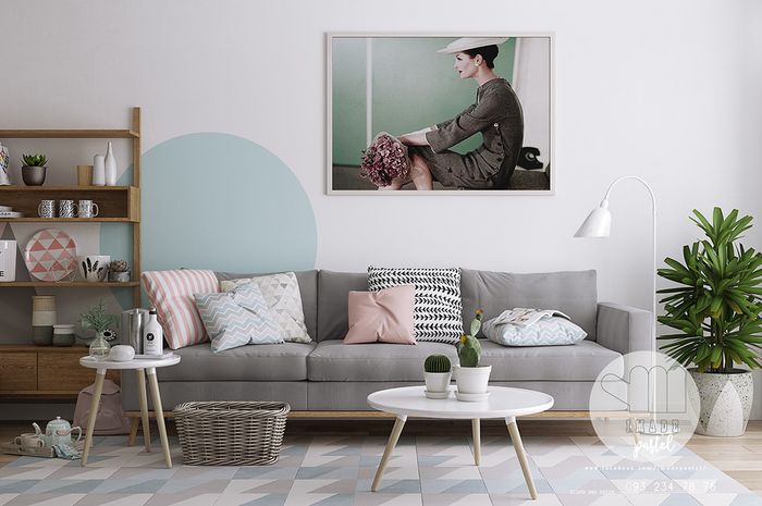 contoh gambar desain ruang keluarga gaya skandinavia