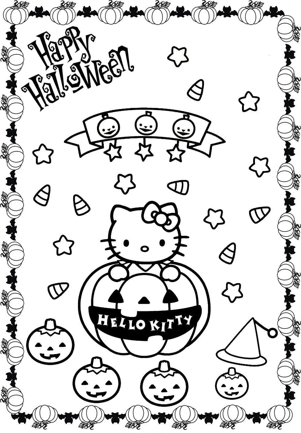 Gambar Sketsa Hello Kitty Lucu