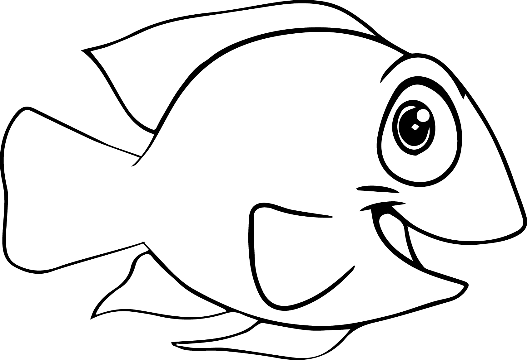 Hd Gambar Sketsa Ikan