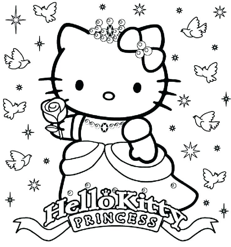 Hello Kitty Coloring Pages Valentines Day