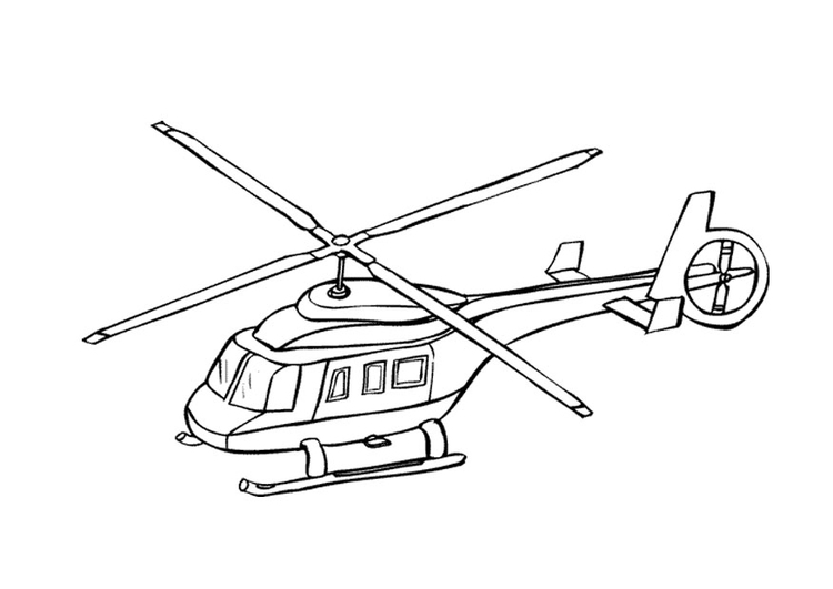 contoh gambar sketsa helikopter mewarnai