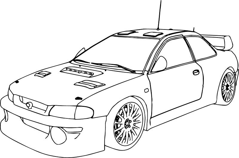 contoh gambar sketsa mobil nascar