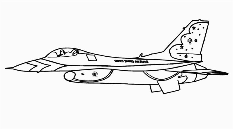 contoh gambar sketsa pesawat jet