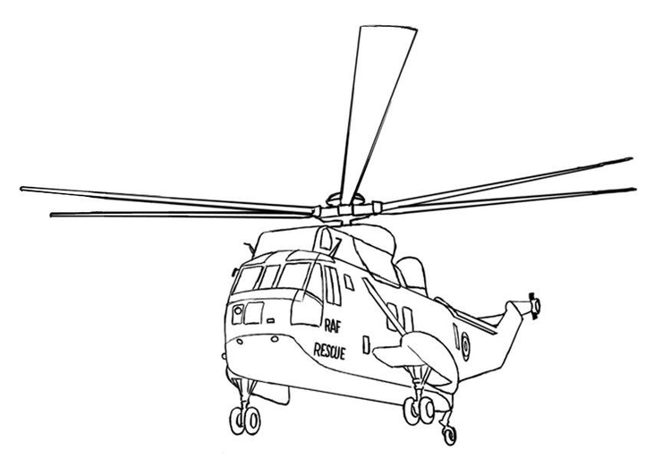 gambar helikopter sketsa