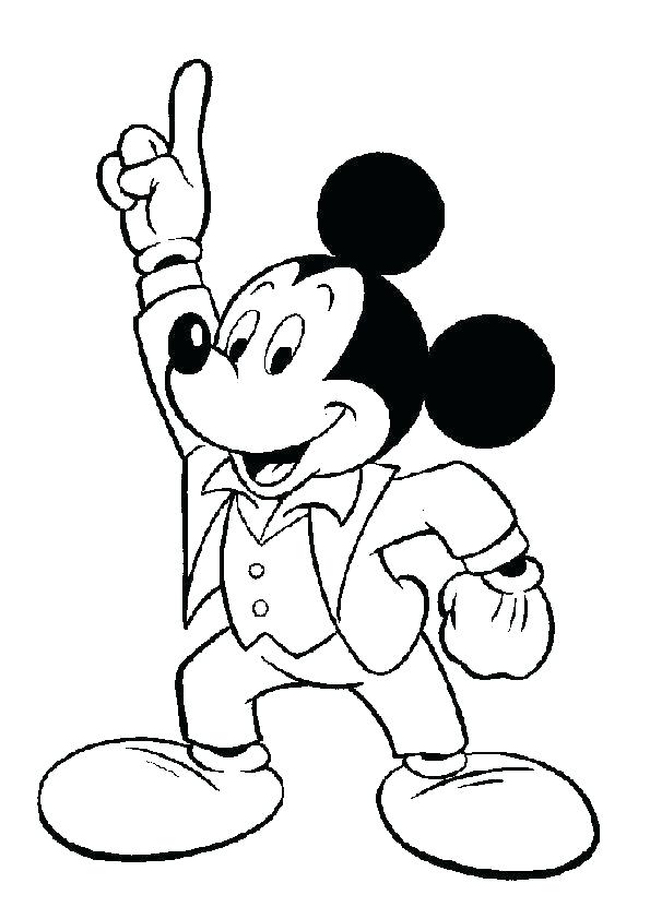 gambar mewarnai Mickey Mouse