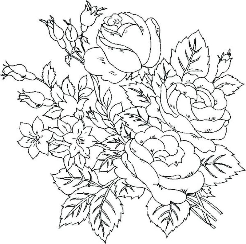 gambar sketsa bunga sederhana mewarnai