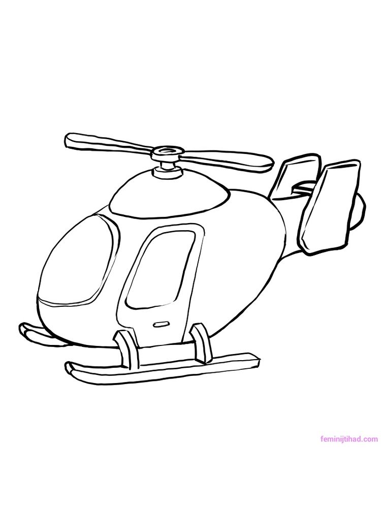 gambar sketsa helikopter kartun hd