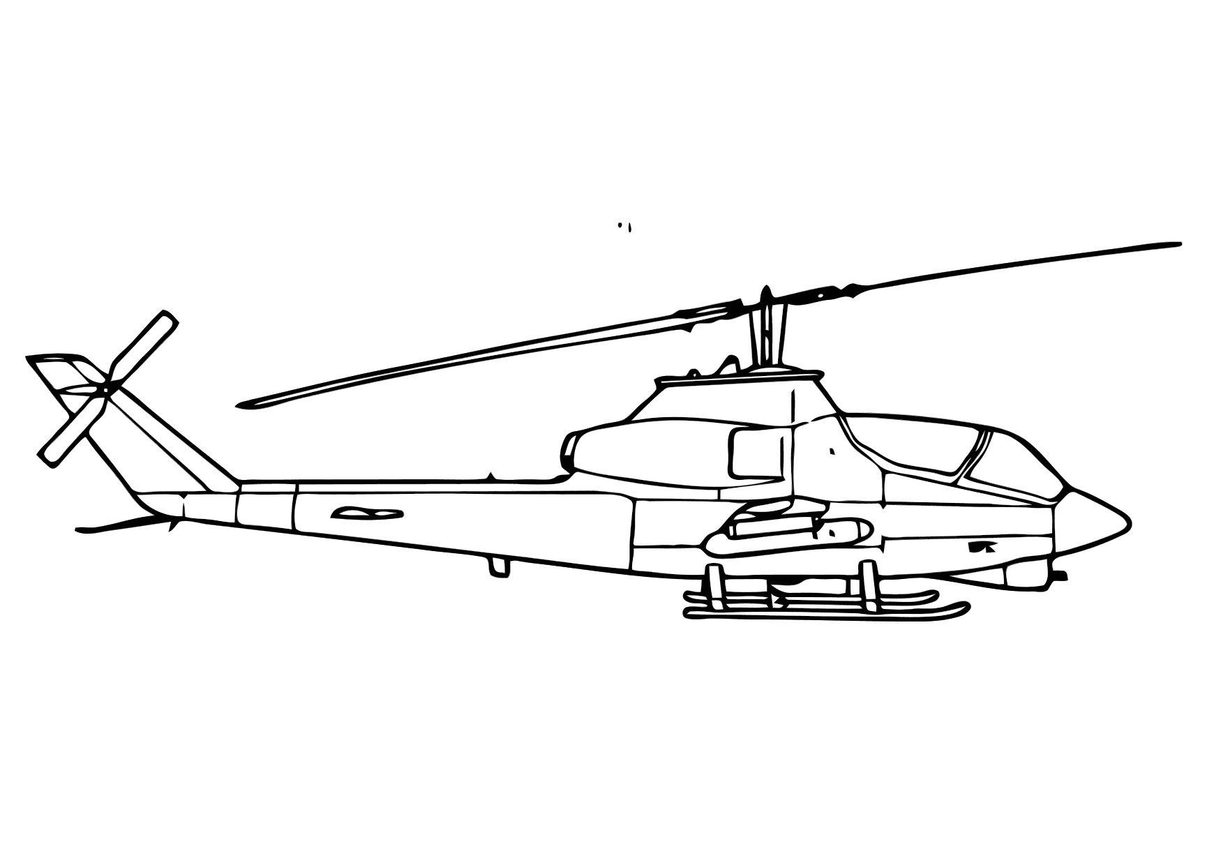 gambar sketsa helikopter untuk diwarnai