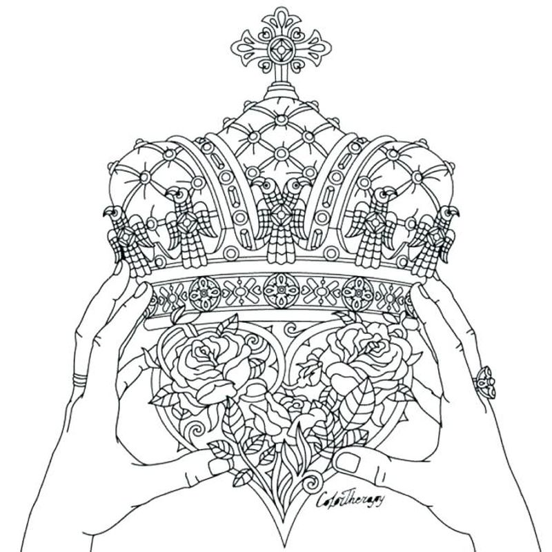 gambar sketsa mahkota