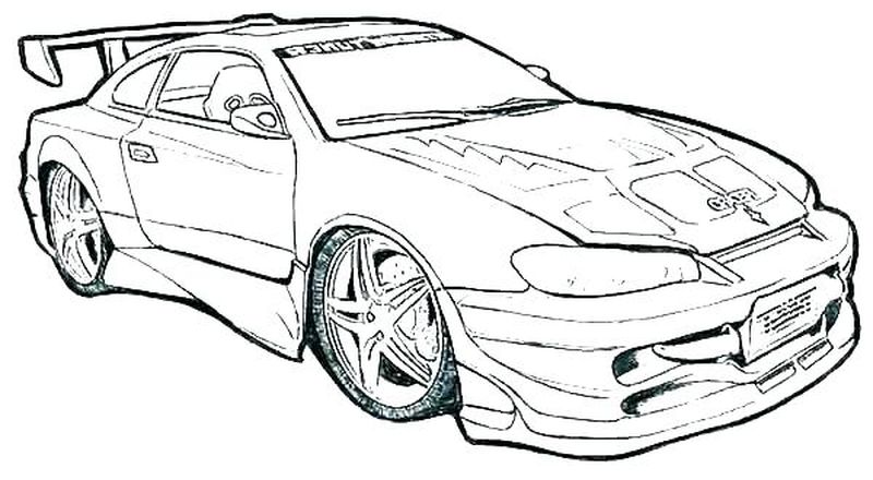gambar sketsa mobil balap