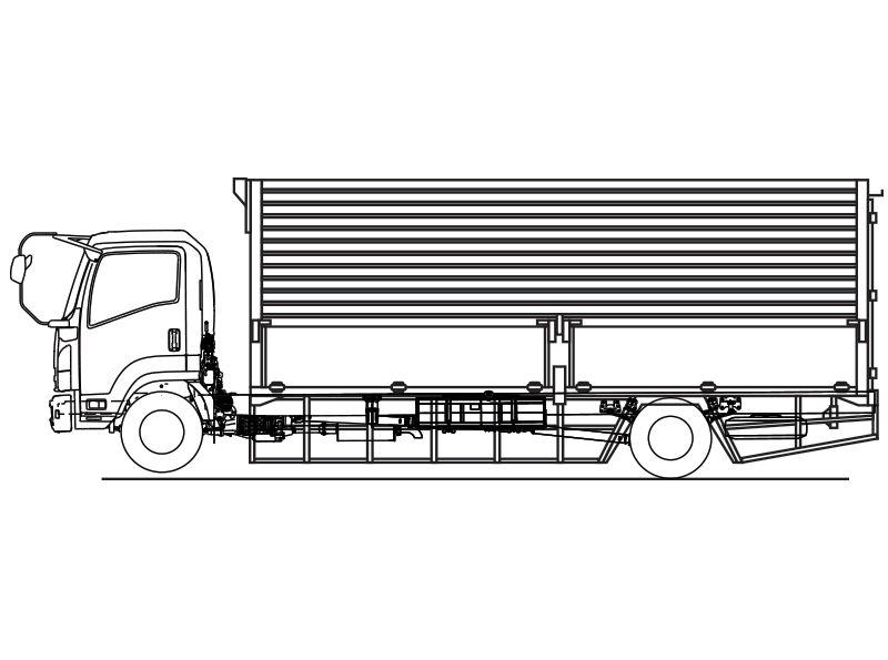 gambar sketsa mobil truk png