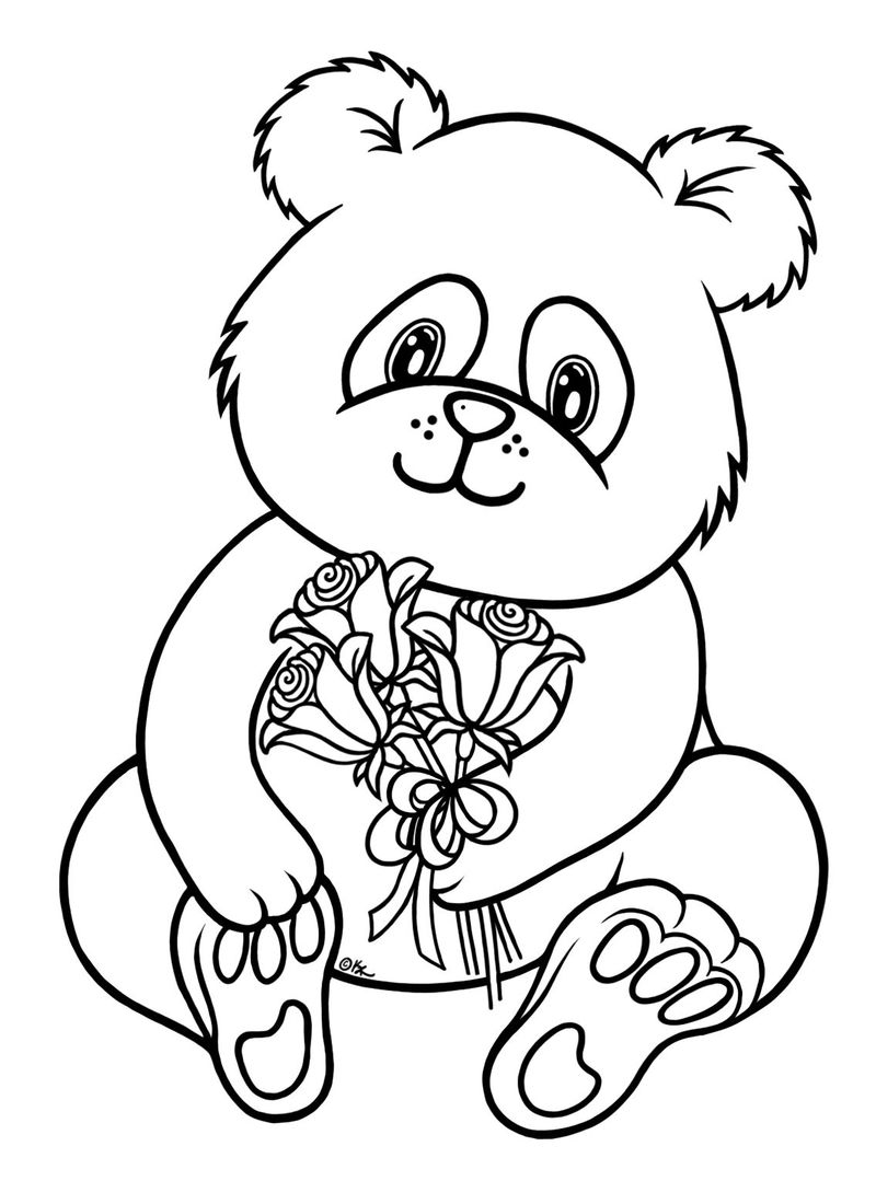 gambar sketsa panda kartun lucu