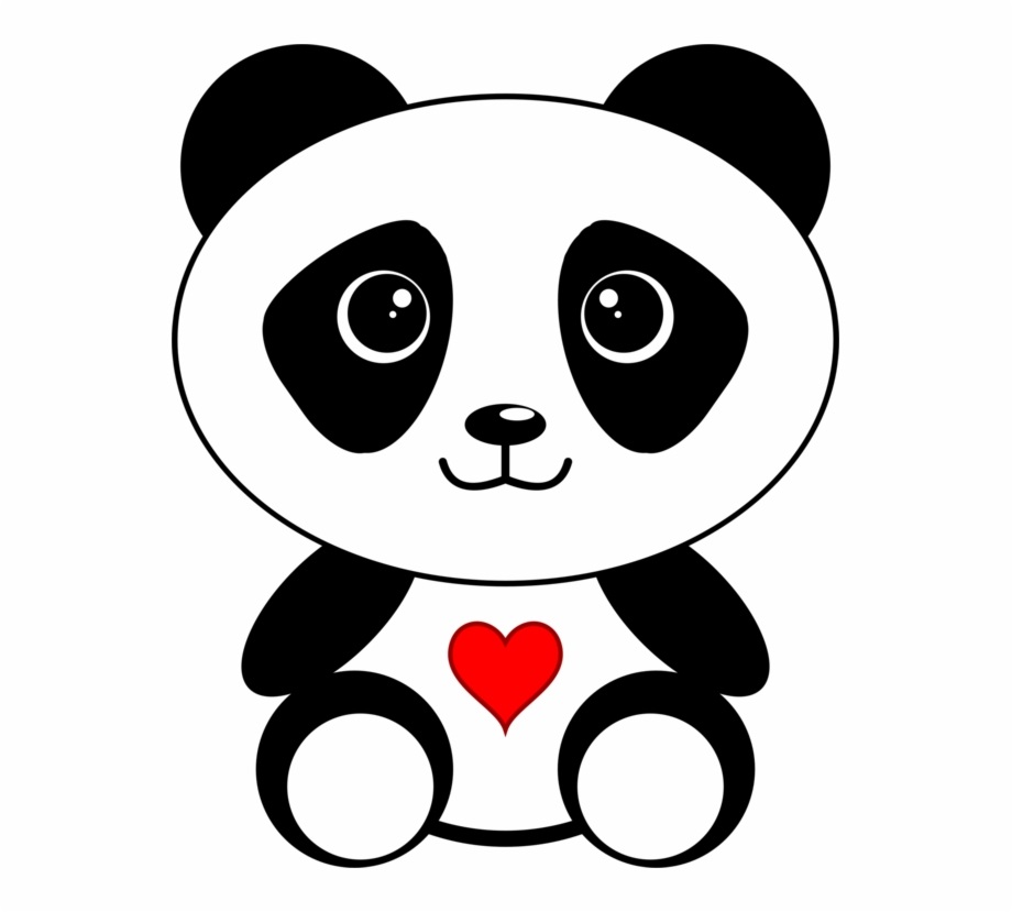 gambar sketsa panda lucu