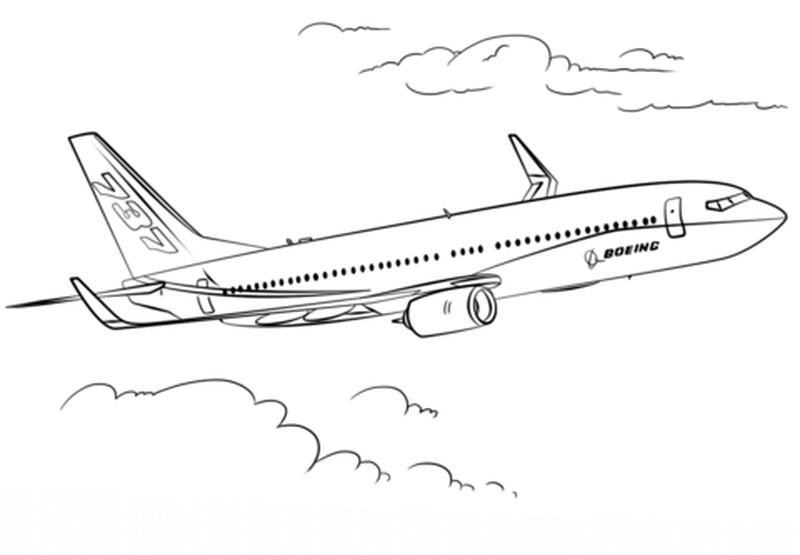 gambar sketsa pesawat terbang hd