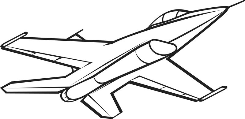 gambar sketsa pesawat terbang mewarnai