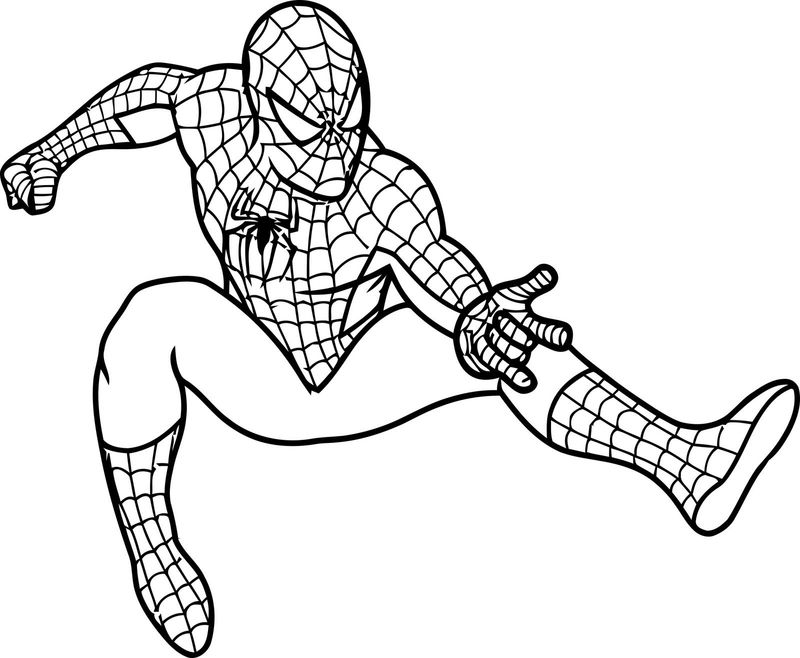 gambar sketsa spiderman keren