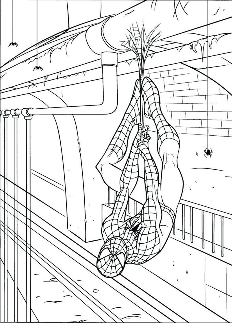 gambar sketsa spiderman movie