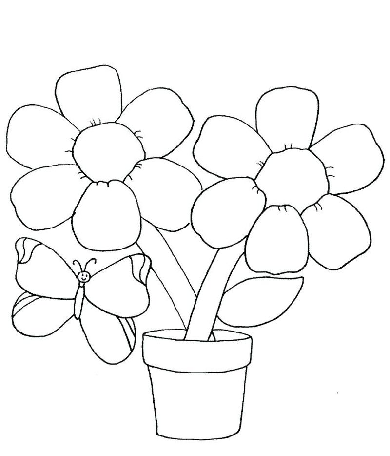 gambar sketsa vas bunga sederhana 1