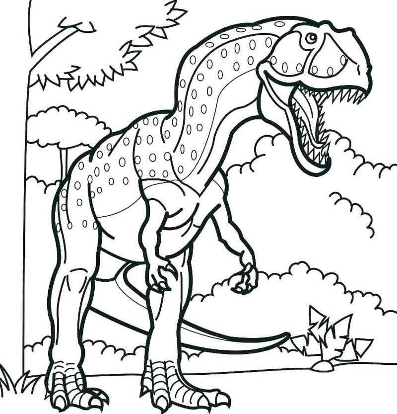 contoh gambar gambar sketsa dinosaurus
