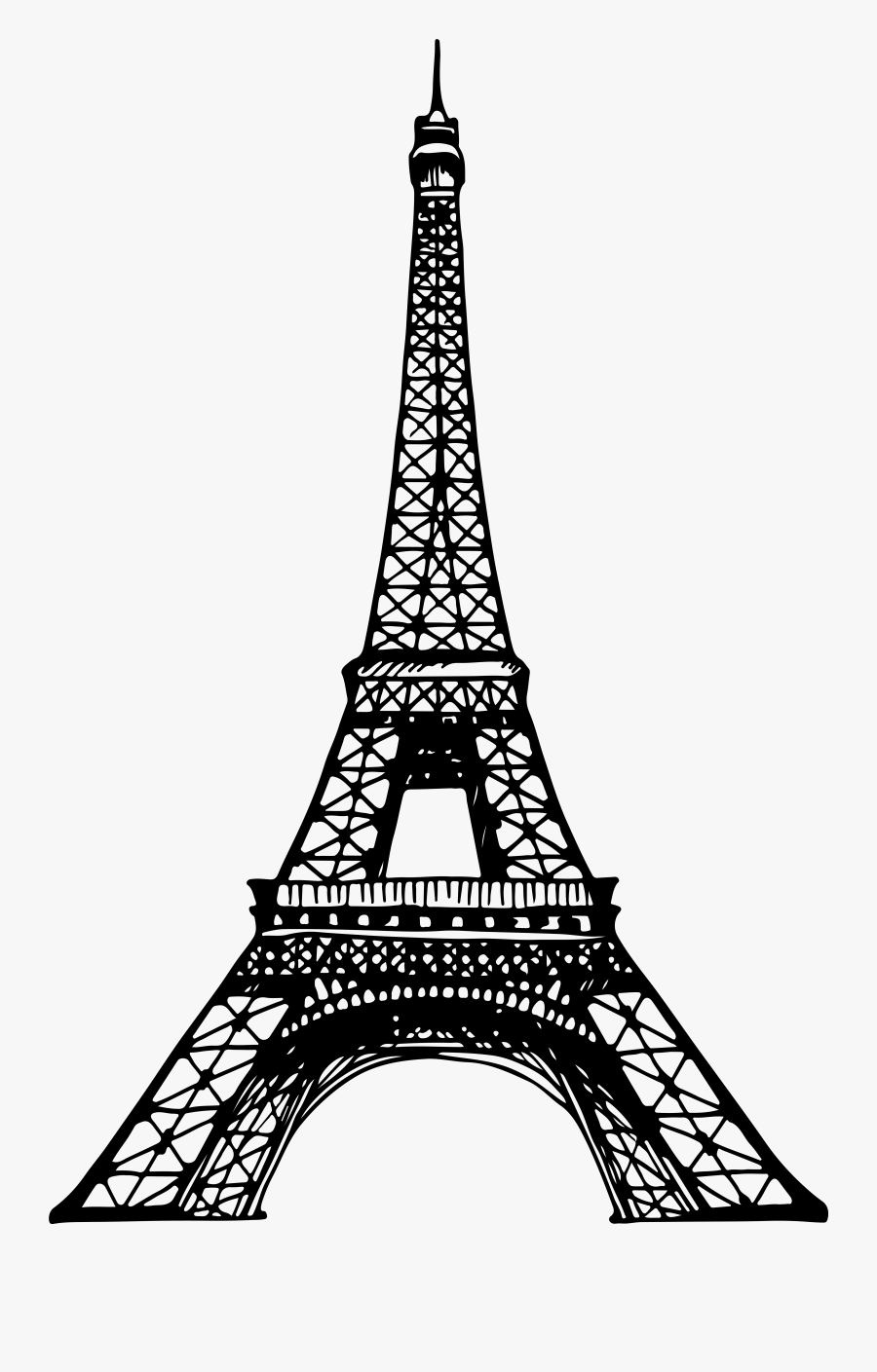 gambar contoh sketsa menara Eiffel png