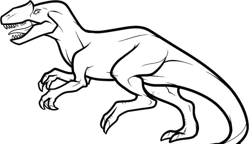gambar sketsa T Rex Dinosaurus