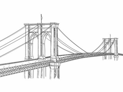 Contoh Gambar Sketsa Jembatan Jalan Raya