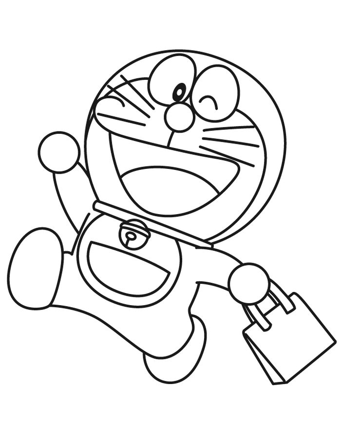 Gambar Mewarnai Anak Doraemon