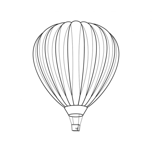 Gambar Sketsa Balon Udara Mewarnai