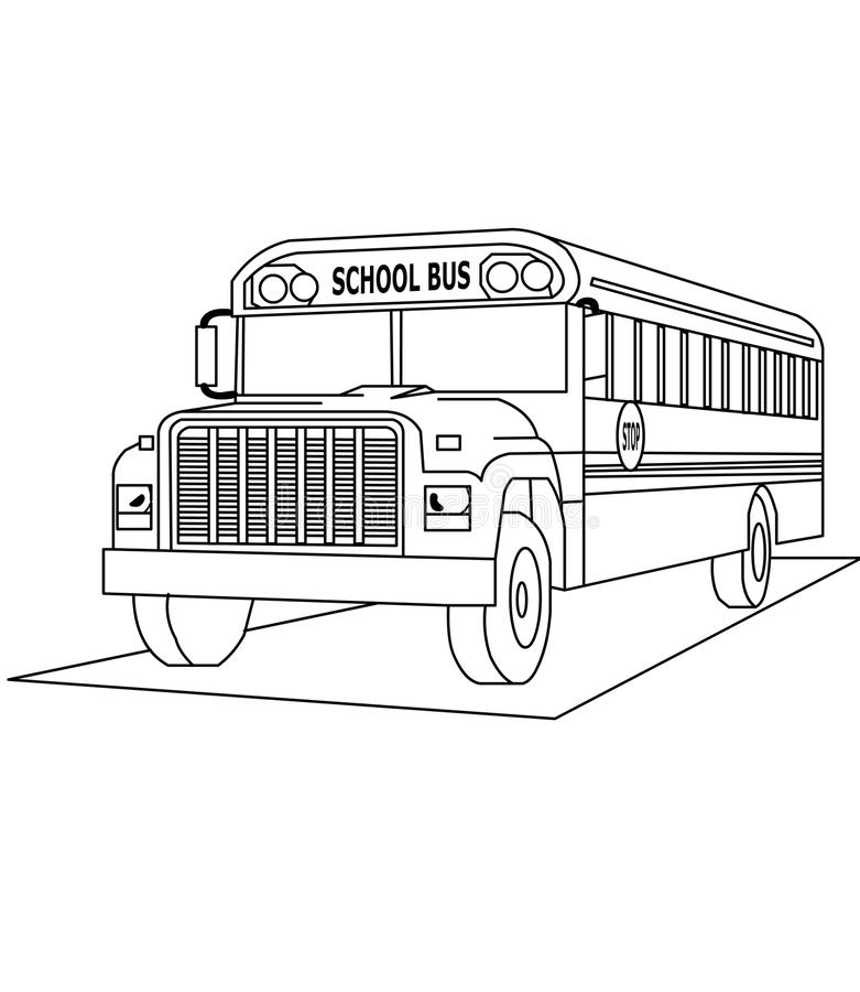 Gambar Sketsa Bus Sekolah