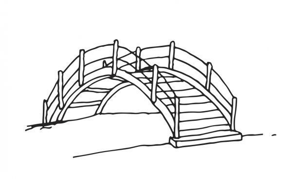 Gambar Sketsa Jembatan Sederhana