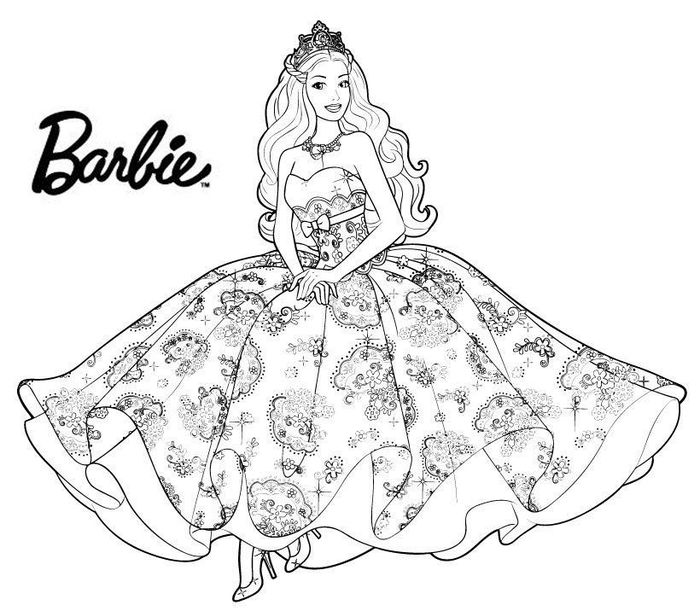 Mewarnai Gambar Barbie Cantik