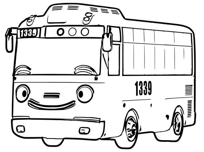Mewarnai Gambar Tayo The Little Bus