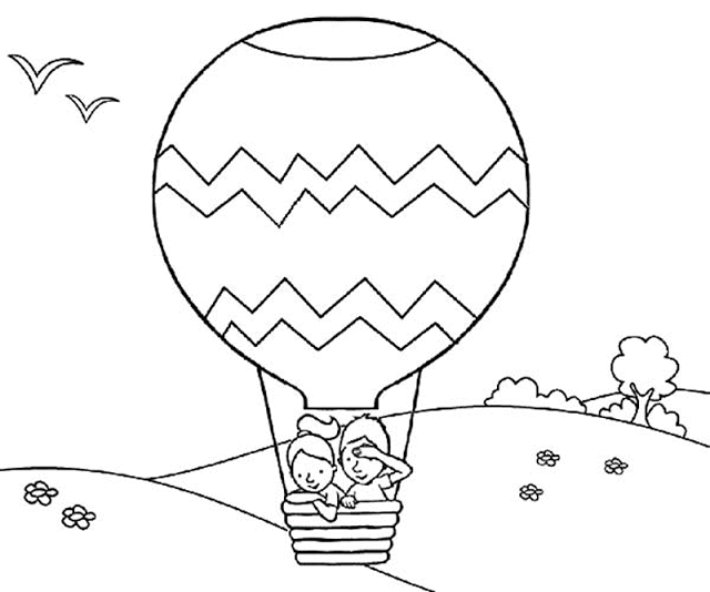 Png Gambar Sketsa Balon Udara