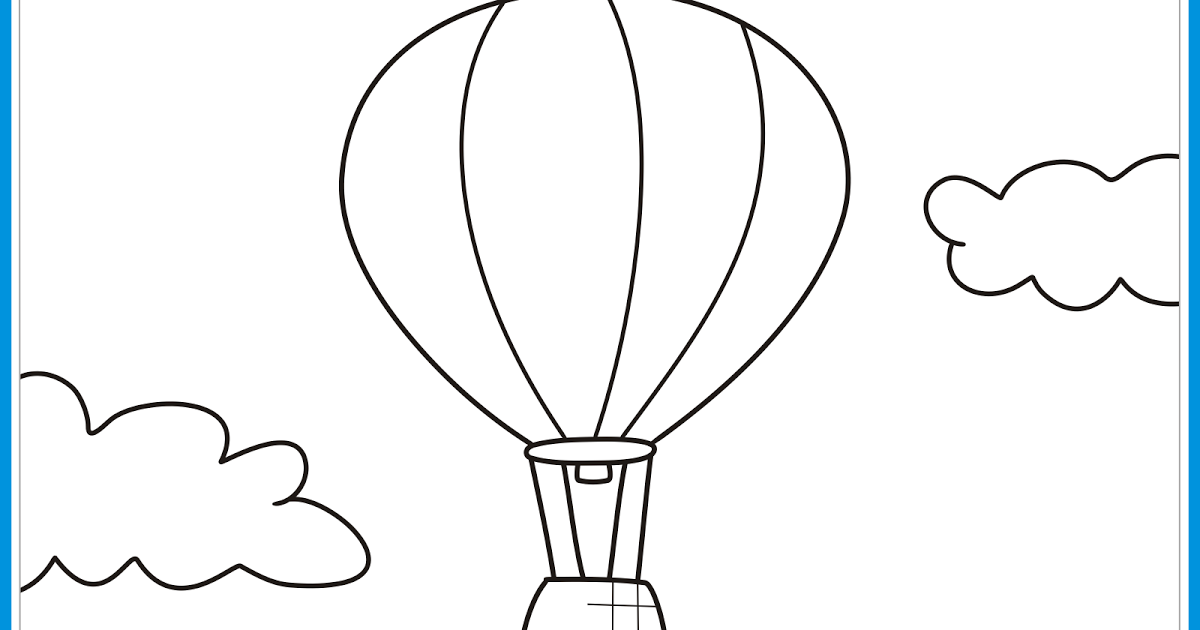 Mewarnai Sketsa Balon Udara Hd