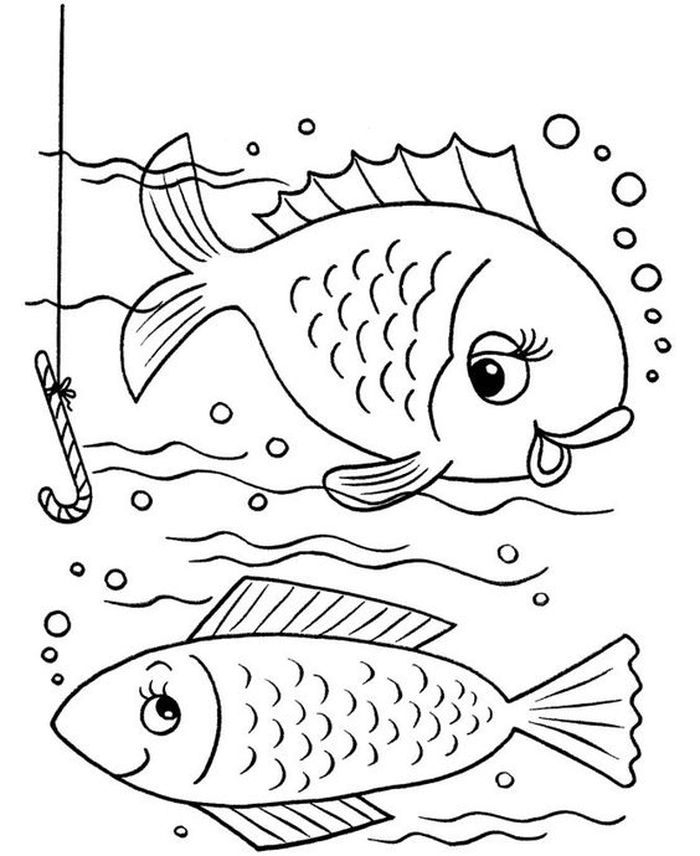 Gambar Ikan Untuk Mewarnai