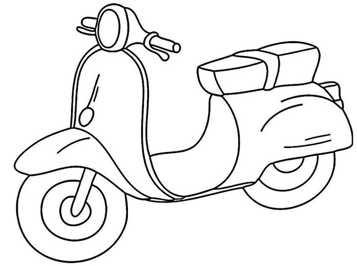 Gambar Mewarnai Sepeda Motor