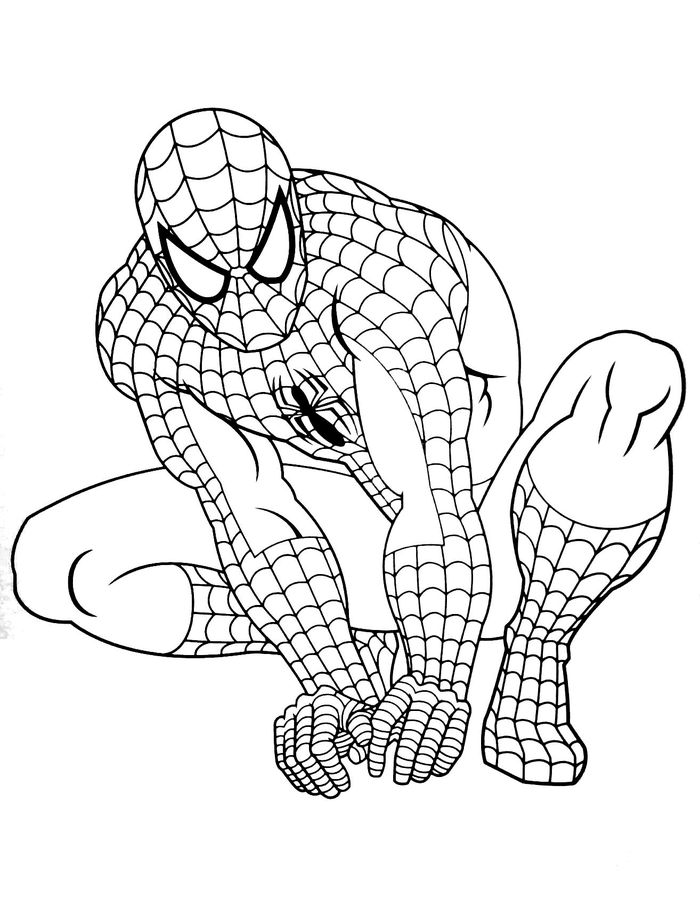 Gambar Spiderman Mewarnai