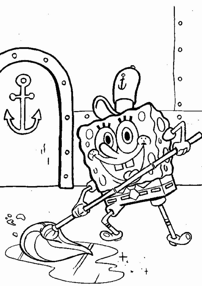 Gambar Spongebob Mewarnai